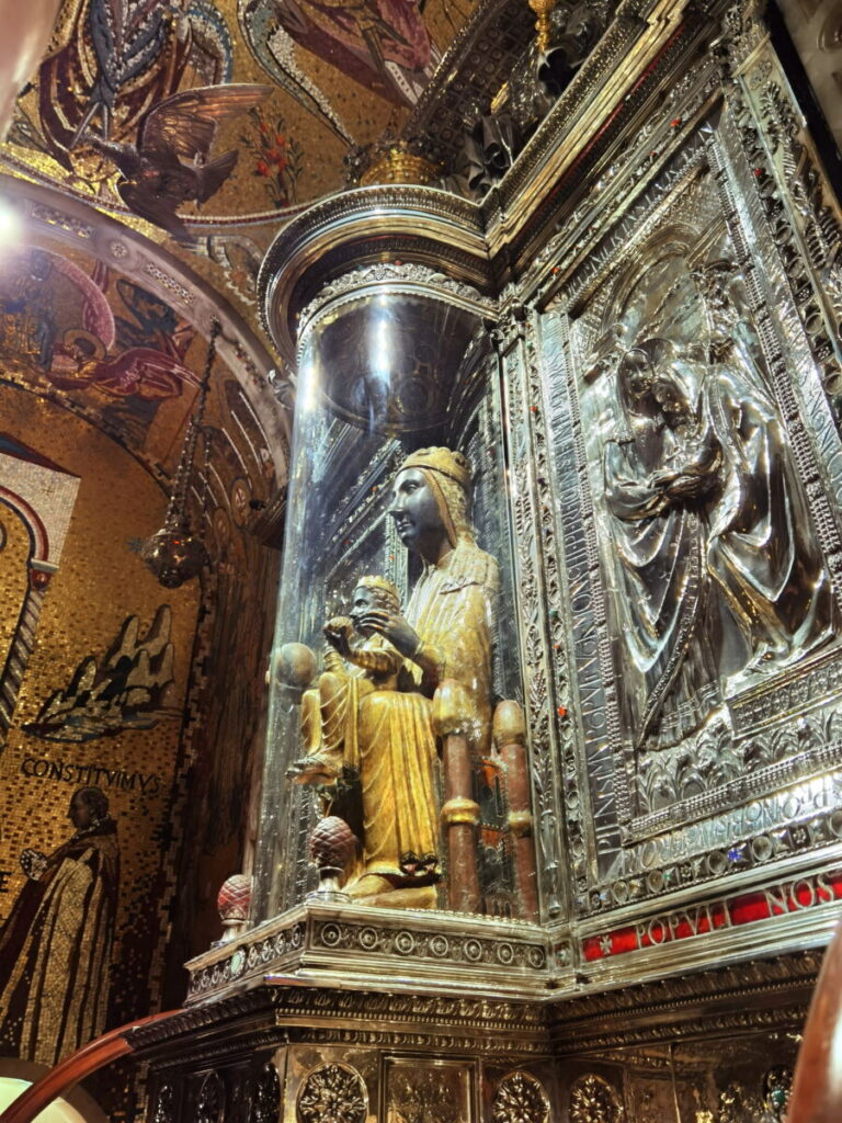 Famous black madonna of Montserrat in Spain